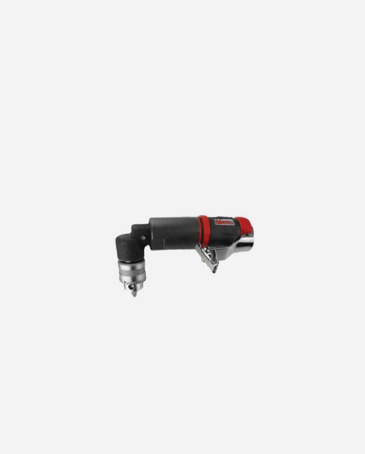 Master Palm Industrial 1/4 inch 90 Degree Small Right Angle Air Drill, Non-reversible, Keyed Jacobs Chuck, 1250 Rpm, 0.3 Hp - 28320 Non-Reversible