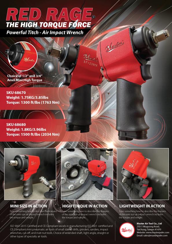 Red Rage Mini Air Impact Wrench