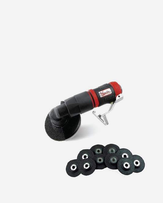 Master Palm 3" Small Right Angle Grinder Set with 10 Pcs Grinding Wheels