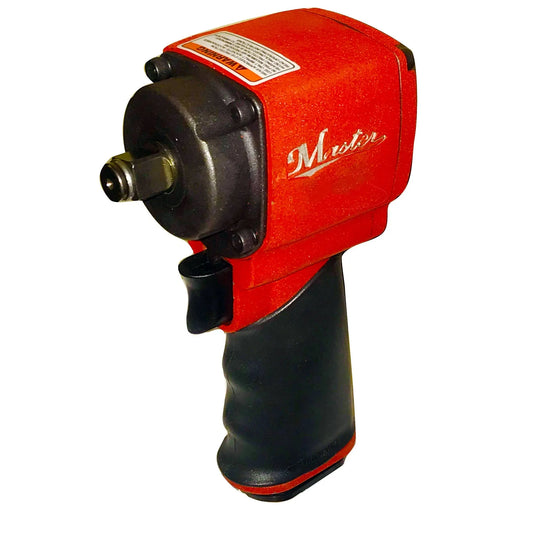 Master Palm 3/8" Ultra Compact Small Air Impact Wrench with Twin Hammer - Max. 480 Ft-lb Torque