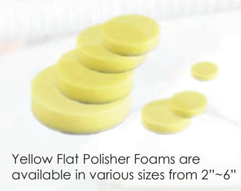 Polisher Flat Foam Pads - Hard Yellow Pads