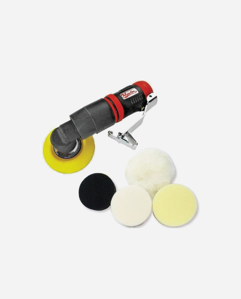 Small 3-inch Right Angle Geared Planetary Motion Air Polisher/Sander and Buffer Set, 3000 rpm - 58160 - USD $250 - Master Palm Pneumatic